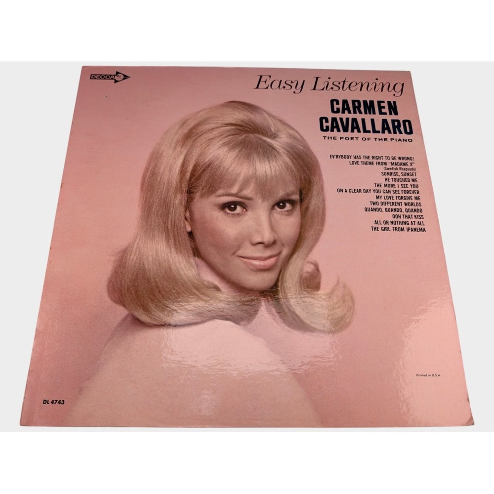 Carmen Cavallaro Easy Listening LP 1966 US Mono Decca DL 4743 EX Vinyl VG Cover